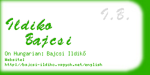 ildiko bajcsi business card