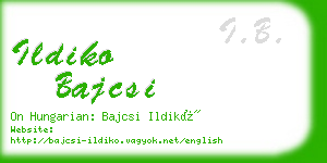 ildiko bajcsi business card